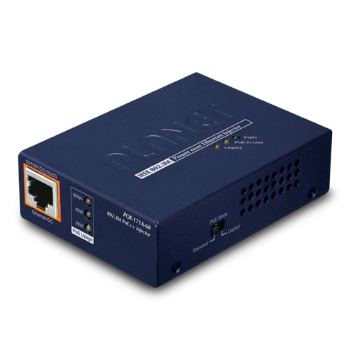 Single-Port Multi-Gigabit 802.3bt PoE++ Injector (60 Watts)
