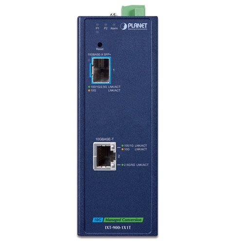 Промисловий 1x10GBASE-X SFP+ + 1x10GBASE-T керований медіаконвертер - IXT-900-1X1T