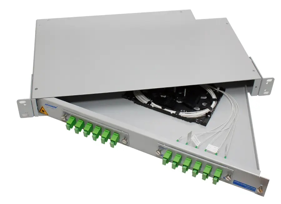 MCNP – алюминиевая поворотно-выдвижная панель 19” ODF