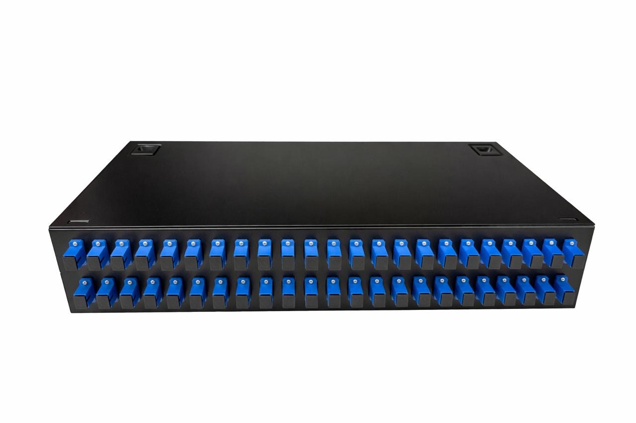 RMF-2 Оптична патч панель (ODF) 2U із верхньою кришкою, з фіксатором