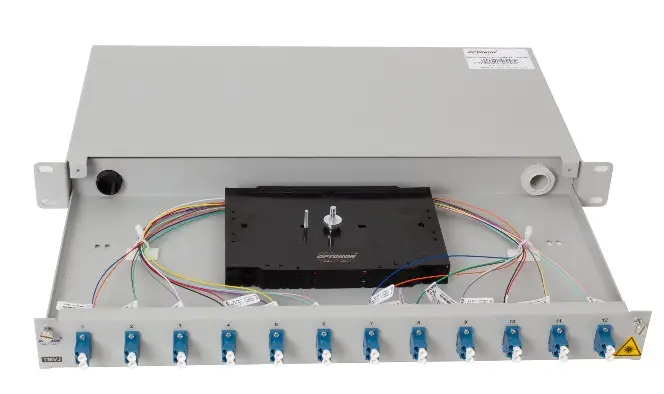 Оптичний крос OPTOKON TMVJ — 1U, з висувною полицею