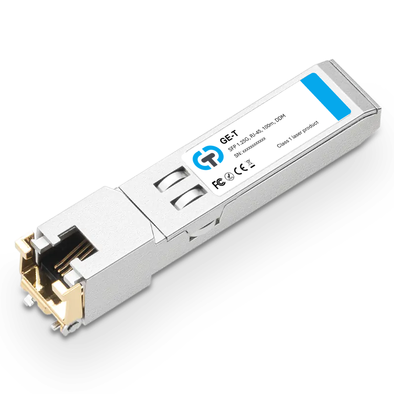 Медный SFP модуль, RJ-45, 100м, 1,25Гб/с Медный SFP модуль, RJ-45, 100м, 1,25Гб/с