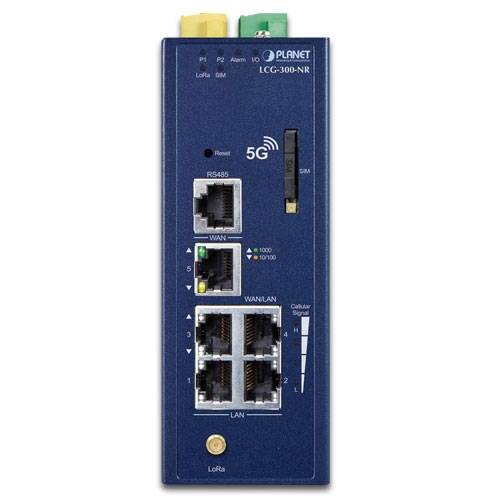 Шлюз LoRaWAN + 5G NR з 5 портами 10/100/1000T - LCG-300-NR