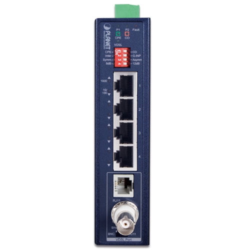 Промисловий LAN Extender BNC/RJ11 на 4 порти Gigabit Ethernet  - IVC-234GT