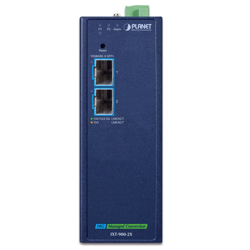 Промышленный 2x10GBASE-X SFP+ управляемый медиаконвертер - IXT-900-2X