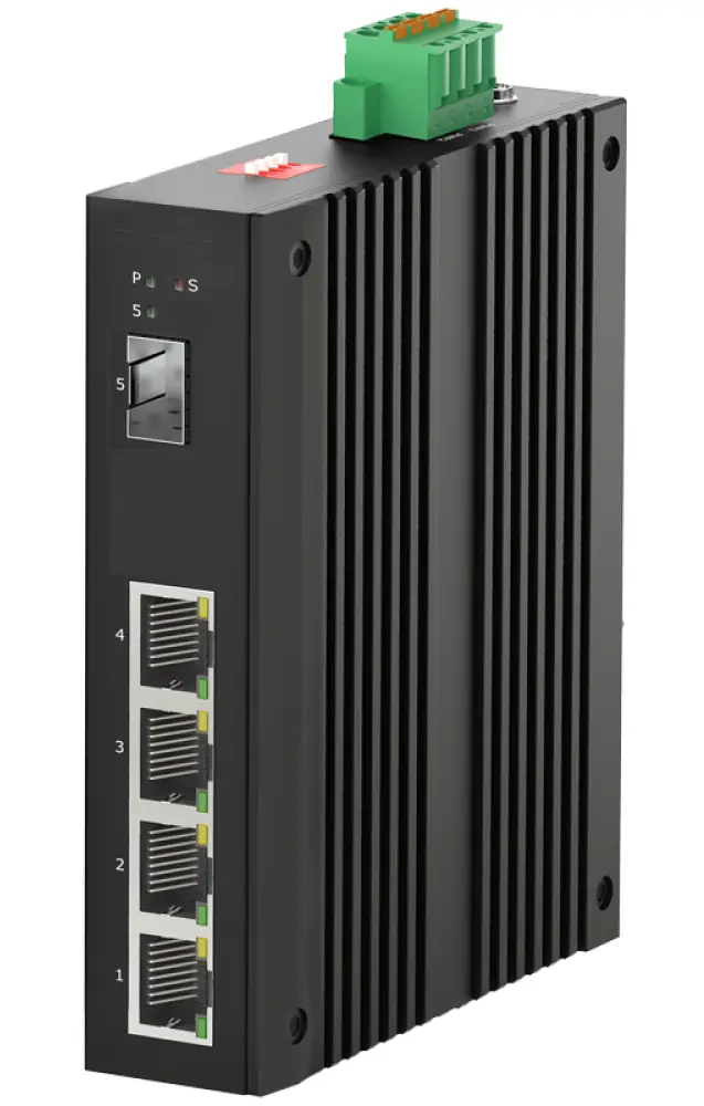 Промышленный PoE-коммутатор IFS-1FX4PTX, 4 порта 10/100Base-TX с поддержкой PoE + 1 порт 100Base-FX SFP