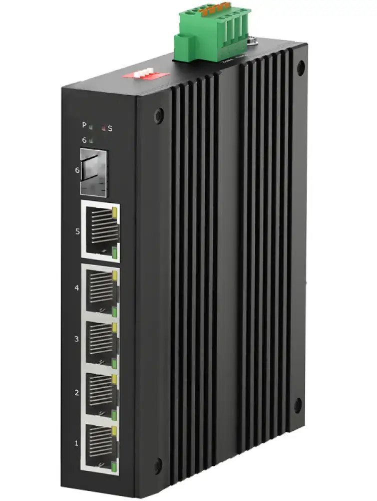 Промышленный PoE коммутатор 4×GE PoE + SFP + GE uplink, DIN, -40…+75°C DTC IGS-1SGX5PGT