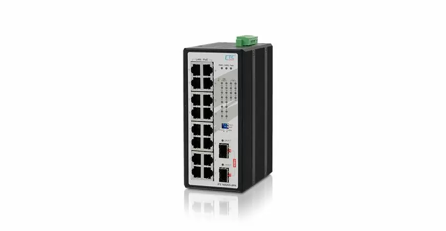 IFS-1602GS-8PH Неуправляемый коммутатор PoE (16x 10/100Base–TX + 2 SFP Gigabit Ethernet + 8xPoE+), (240W) IFS-1602GS-8PH Неуправляемый коммутатор PoE (16x 10/100Base–TX + 2 SFP Gigabit Ethernet + 8xPoE+), (240W)