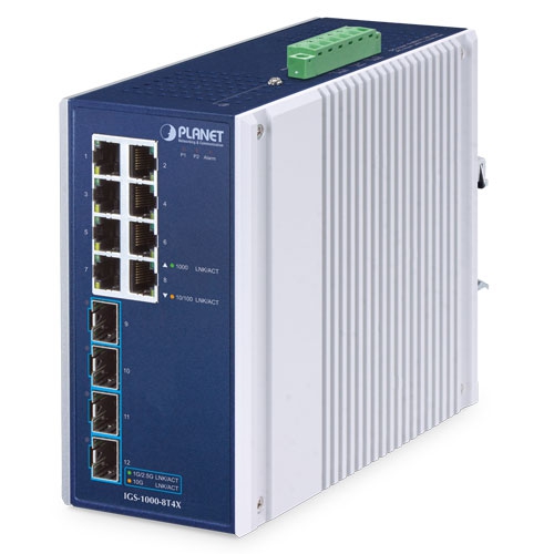 IGS-1000-8T4X - Industrial 8-Port 10/100/1000T + 4-Port 10G SFP+ IGS-1000-8T4X - Industrial 8-Port 10/100/1000T + 4-Port 10G SFP+