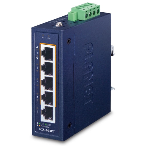 IGS-504PT - Промышленный неуправляемый коммутатор с 4 PoE+ портами и 1 Gigabit портом IGS-504PT - Промышленный неуправляемый коммутатор с 4 PoE+ портами и 1 Gigabit портом
