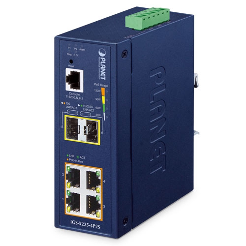 IGS-5225-4P2S - Промышленный управляемый коммутатор L2+ с 4 PoE+ портами, 2 SFP слотами IGS-5225-4P2S - Промышленный управляемый коммутатор L2+ с 4 PoE+ портами, 2 SFP слотами