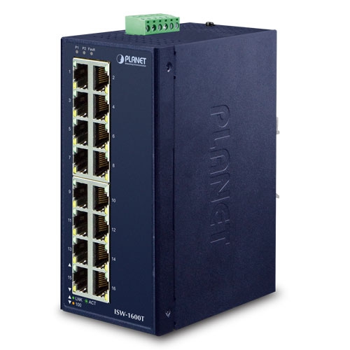 ISW-1600T - Industrial 16-Port 10/100TX Fast Ethernet Switch ISW-1600T - Industrial 16-Port 10/100TX Fast Ethernet Switch