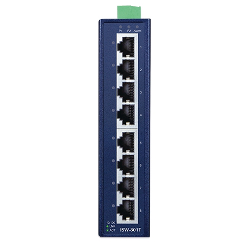 ISW-801T - 8-Port 10/100TX Industrial Fast Ethernet Switch