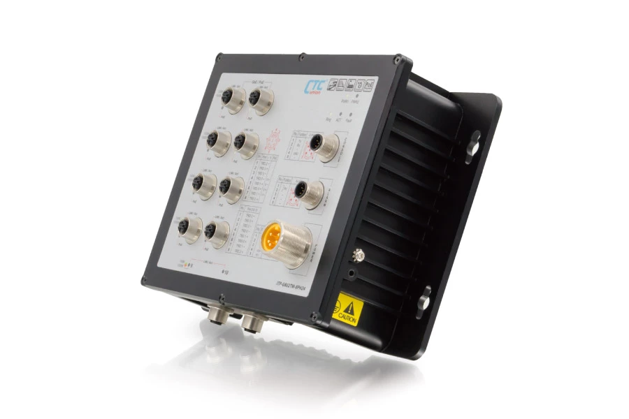 Промышленный управляемый EN50155 Ethernet коммутатор  8x GbE M12 с PoE 180W + 2x 100/1000Base SFP (ITP-G802SM-8PHE24)