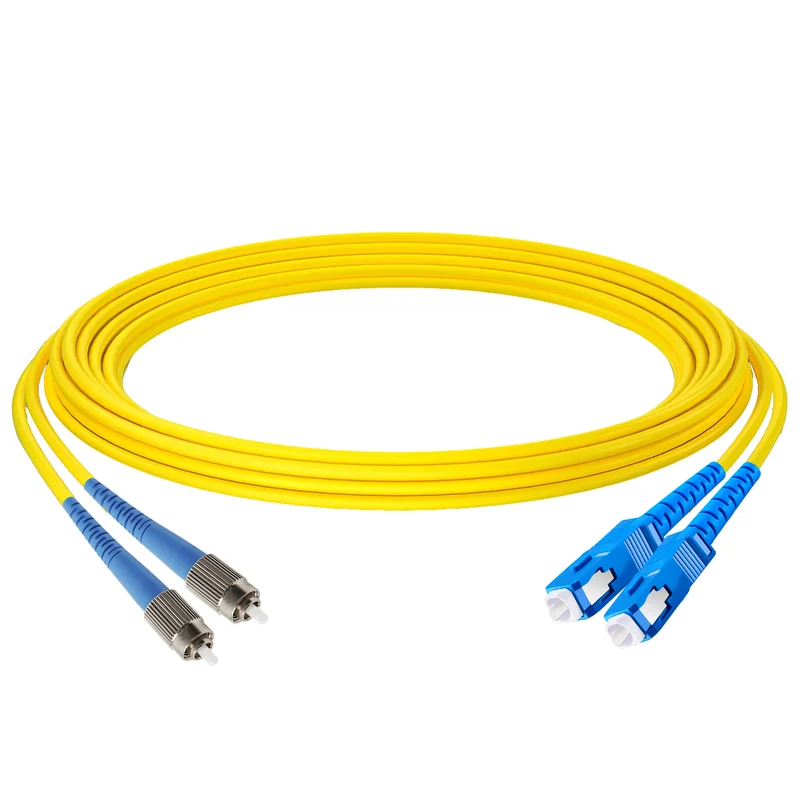 Оптичний патчкорд FC/UPC - SC/UPC, одномод G.652D, дуплекс 2,8 мм. LSZH