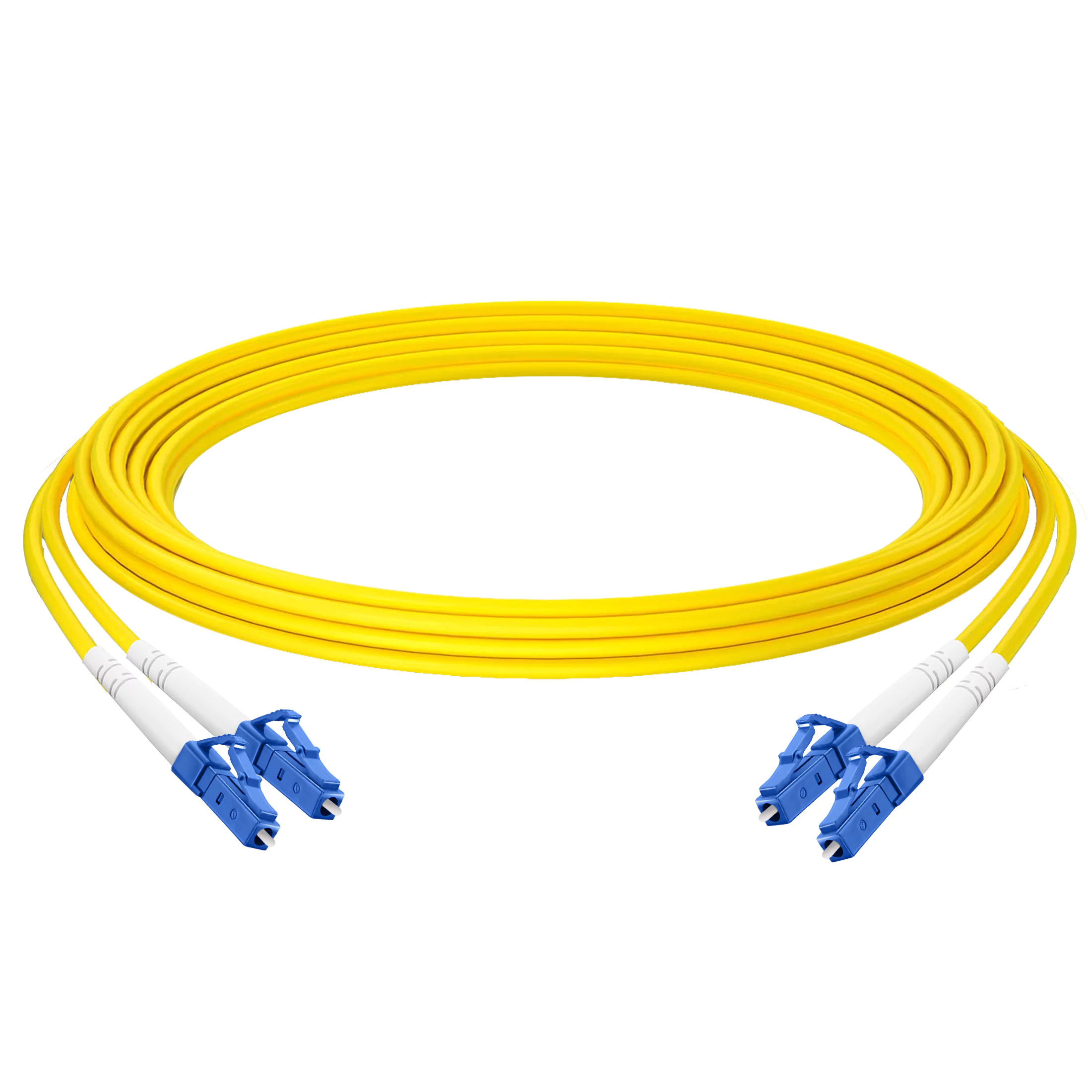 Оптичний патчкорд LC/UPC - LC/UPC, одномод G652D, дуплекс 2,8 мм. LSZH, жовтий