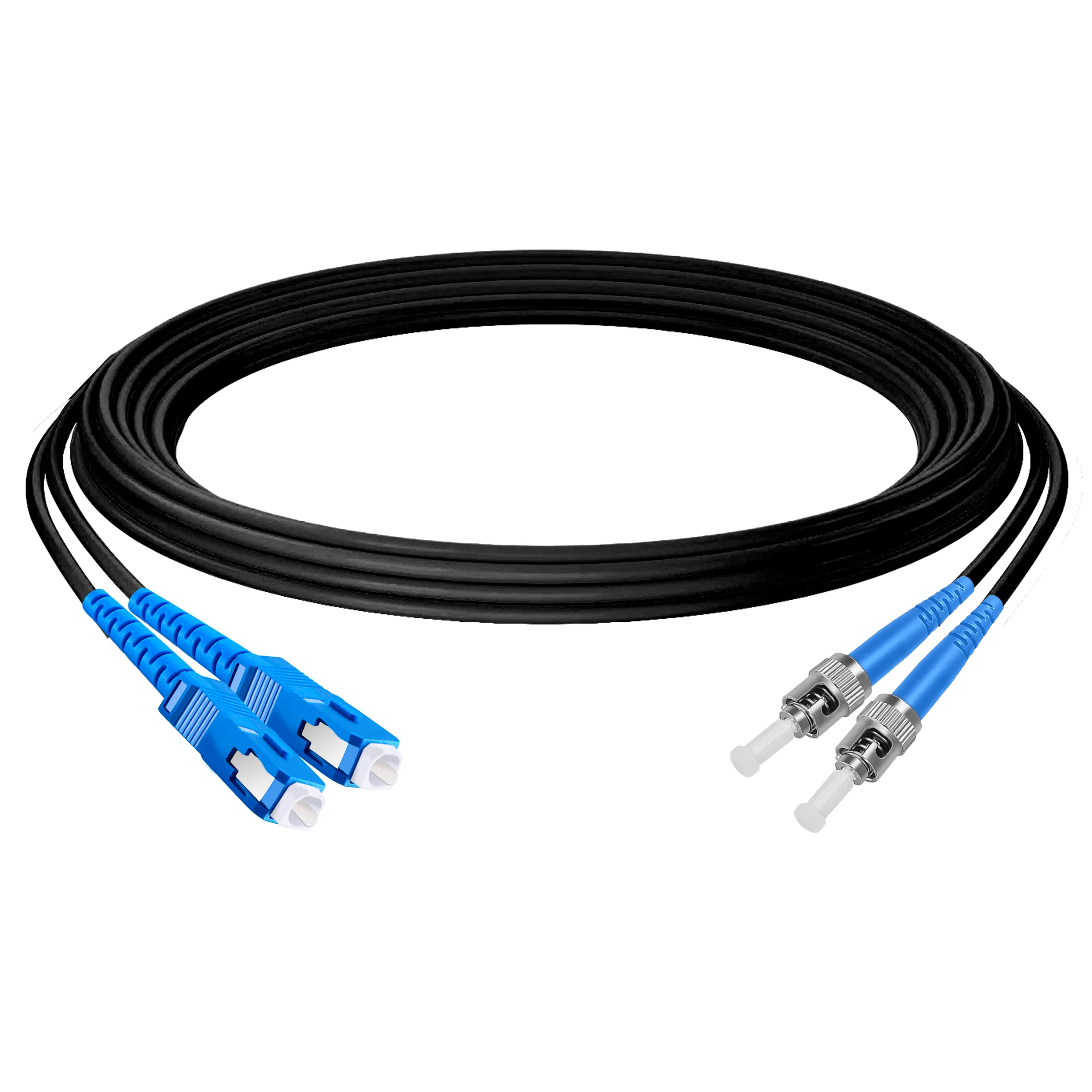 Оптический патчкорд SC/PC - ST/PC, многомод OM1, дуплекс 2,8 мм. LSZH