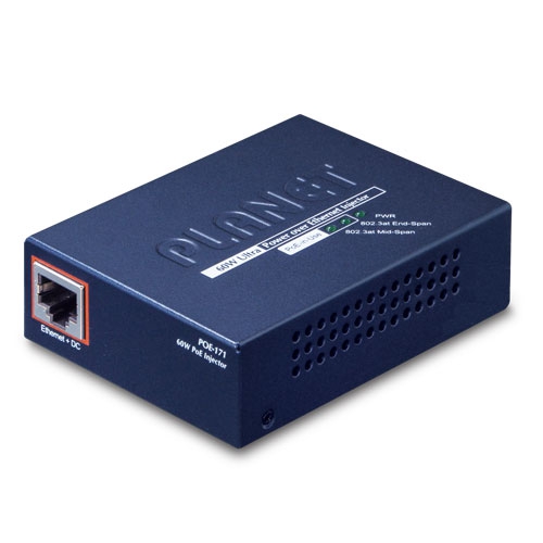 POE-171 - Single-Port 10/100/1000Mbps Ultra PoE Injector (60 Watts) POE-171 - Single-Port 10/100/1000Mbps Ultra PoE Injector (60 Watts)
