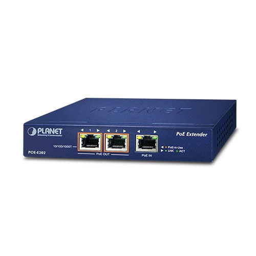 POE-E202 - 1-Port 802.3at PoE+ to 2-Port 802.3af/at Gigabit PoE Extender POE-E202 - 1-Port 802.3at PoE+ to 2-Port 802.3af/at Gigabit PoE Extender