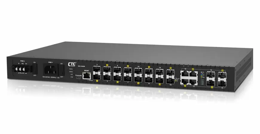 XGS-2000M управляемый 10G коммутатор 16× SFP+ и 4× Combo RJ45/SFP+