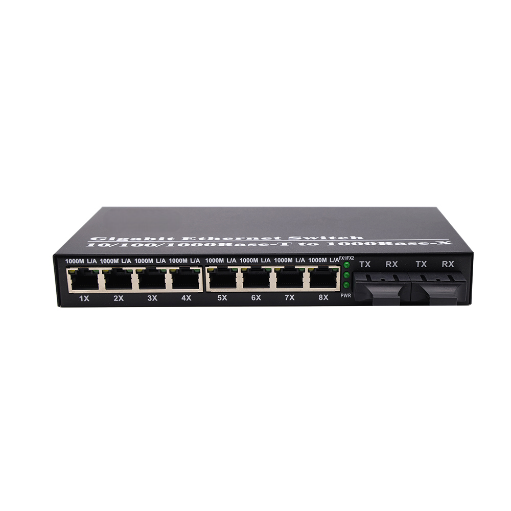 Некерований комутатор 2xFO(SFP)-8xRJ45