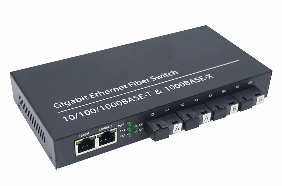 Неуправляемый коммутатор 4xFO-2xRJ45