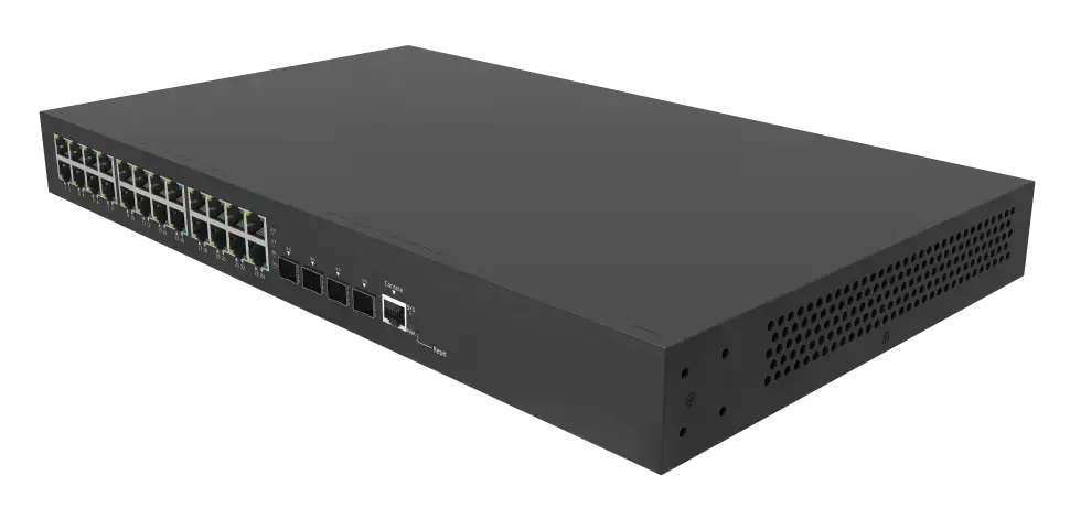 ESW-4GX24PGT — 24×GE + 4×SFP керований PoE комутатор