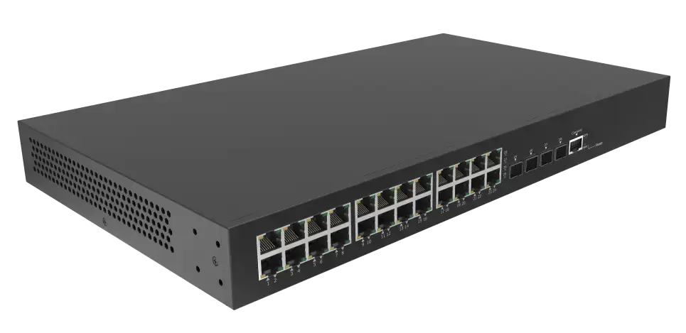 ESW-4GX24PGT — 24×GE + 4×SFP керований PoE комутатор