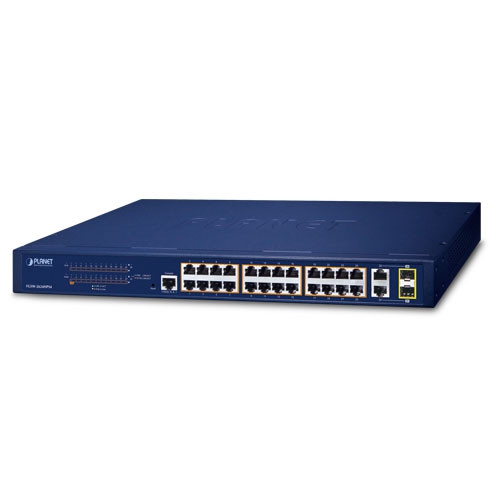 FGSW-2624HPS4 - 24-Port 10/100TX 802.3at PoE + 2-Port Gigabit TP/SFP FGSW-2624HPS4 - 24-Port 10/100TX 802.3at PoE + 2-Port Gigabit TP/SFP