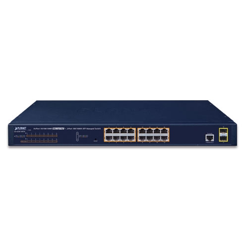 GS-4210-16P2S - 16-Port 10/100/1000T 802.3at PoE + 2-Port 100/1000X SFP