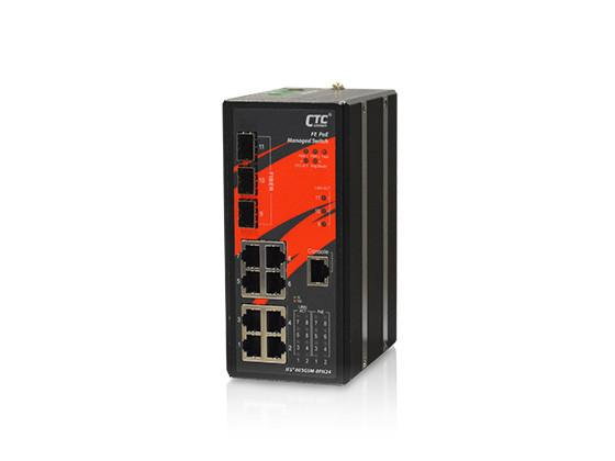 IFS+803GSM-8PH24 Управляемый 11-портовый Ethernet коммутатор IFS+803GSM-8PH24 (8x10/100BaseRJ45+3x100/1000BaseSFP) (180W, 24/48V)