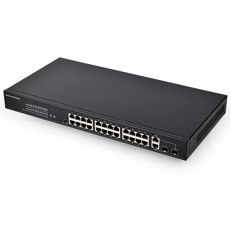 SWP2624GSR 24-портовый PoE коммутатор с 2 гигабитными TP/SFP комбо портами, 250W SWP2624GSR 24-портовый PoE коммутатор с 2 гигабитными TP/SFP комбо портами, 250W