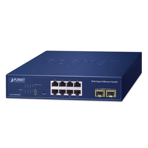 GS-2210-8T2S - 8-Port 10/100/1000T + 2-Port 1000X SFP GS-2210-8T2S - 8-Port 10/100/1000T + 2-Port 1000X SFP