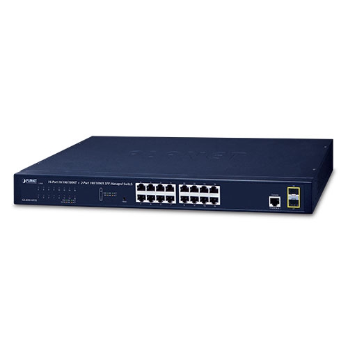 GS-4210-16T2S - 16-Port L2 Managed Gigabit Ethernet Switch W/2 SFP GS-4210-16T2S - 16-Port L2 Managed Gigabit Ethernet Switch W/2 SFP