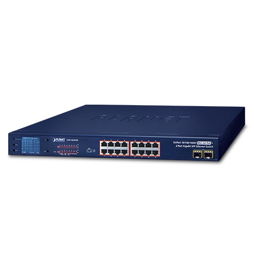GSW-1820VHP - 16-Port 10/100/1000T 802.3at PoE + 2-Port 1000X SFP GSW-1820VHP - 16-Port 10/100/1000T 802.3at PoE + 2-Port 1000X SFP