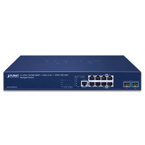 MGS-6320-8T2X - L3 4-Port 10/100/1000T + 4-Port 2.5G + 2-Port 10G SFP+