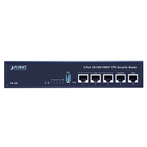 5-портовый 10/100/1000T VPN Security Router - VR-100