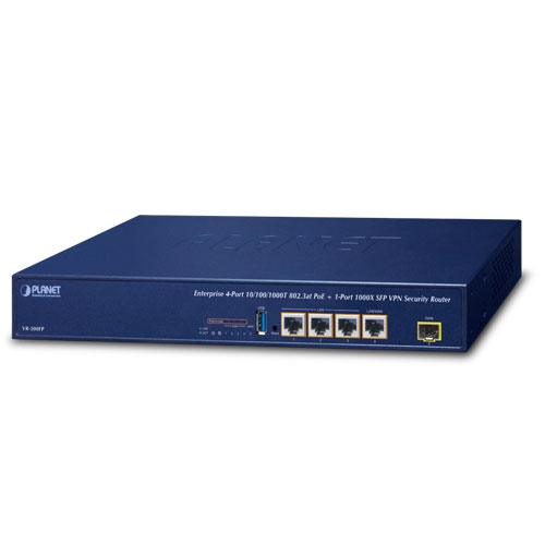 4 Корпоративный 4-портовый 10/100/1000T 802.3at PoE + 1 порт 1000X SFP VPN маршрутизатор безопасности - VR-300FP 4 Корпоративный 4-портовый 10/100/1000T 802.3at PoE + 1 порт 1000X SFP VPN маршрутизатор безопасности - VR-300FP