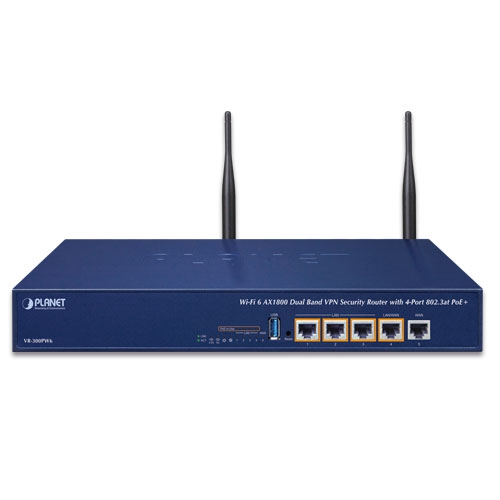 Wi-Fi 6 AX1800 Двухдиапазонный VPN-маршрутизатор безопасности с 4-мя портами 802.3at PoE+ - VR-300PW6