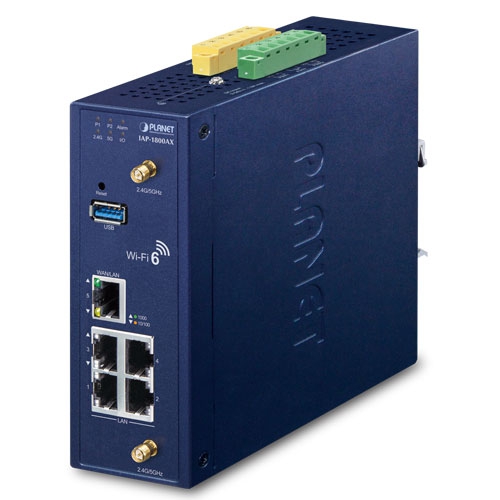 IAP-1800AX - Industrial Dual Band 802.11ax 1800Mbps Wireless Access Point with 5 10/100/1000T LAN Ports IAP-1800AX - Industrial Dual Band 802.11ax 1800Mbps Wireless Access Point with 5 10/100/1000T LAN Ports